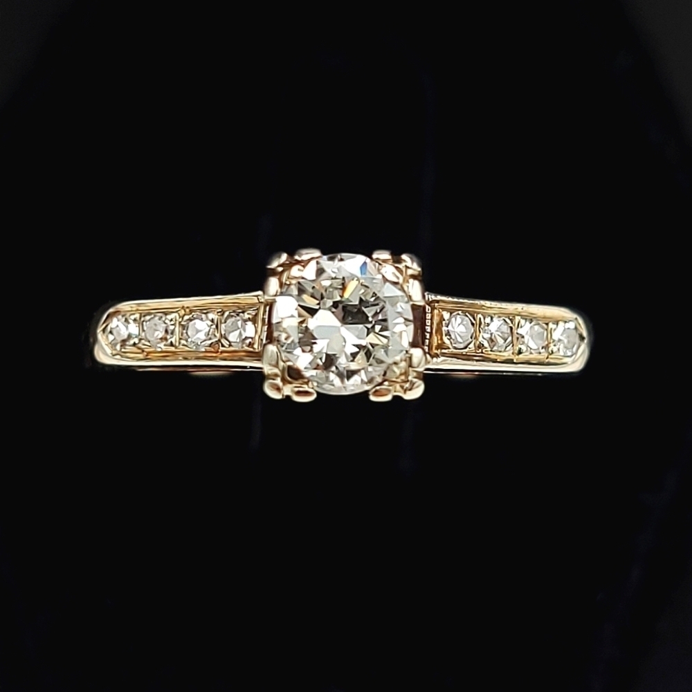 14k vintage diamond ring